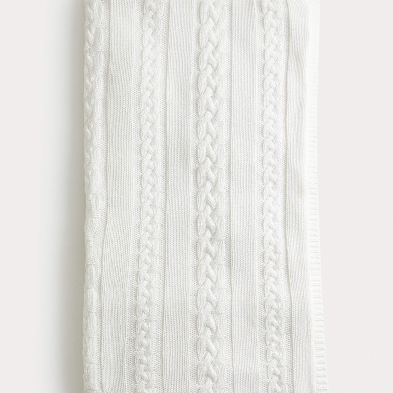 Pure Cotton Cable Fleece Shawl Pure Cotton Cable Fleece Shawl