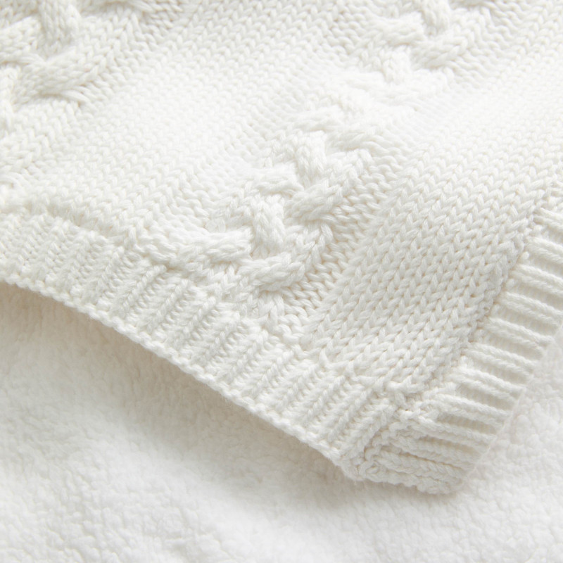 Pure Cotton Cable Fleece Shawl Pure Cotton Cable Fleece Shawl