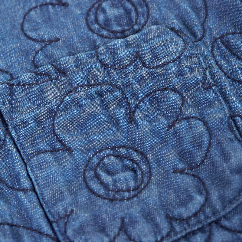 Denim Floral Embroidered Waistcoat (1-12 Yrs)