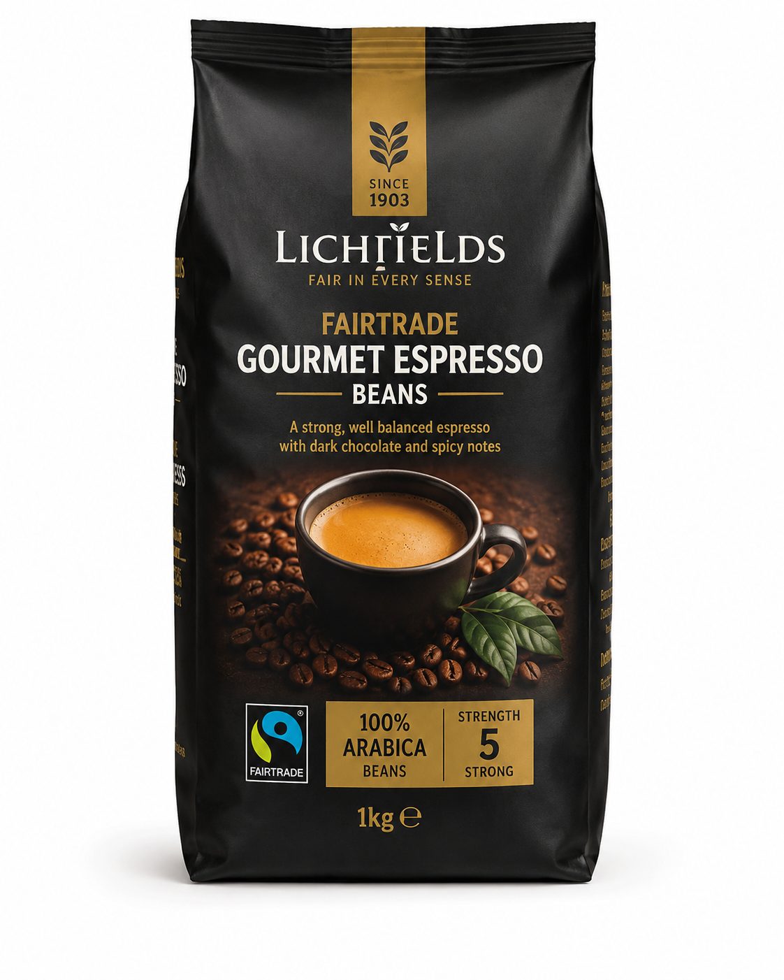 Lichfields Fairtrade Gourmet Espresso Beans 1kg on Adomoo