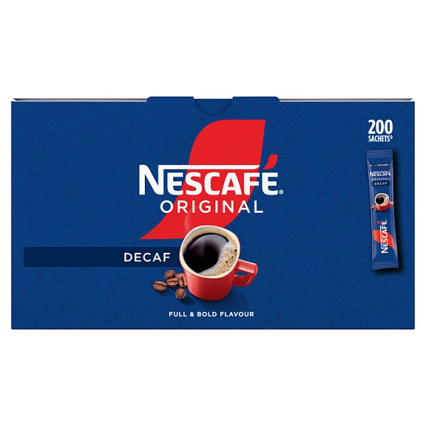 NESCAFE Original Decaf Instant Coffee Sachets - 200 x 1.8g Sticks (1 x 200s)