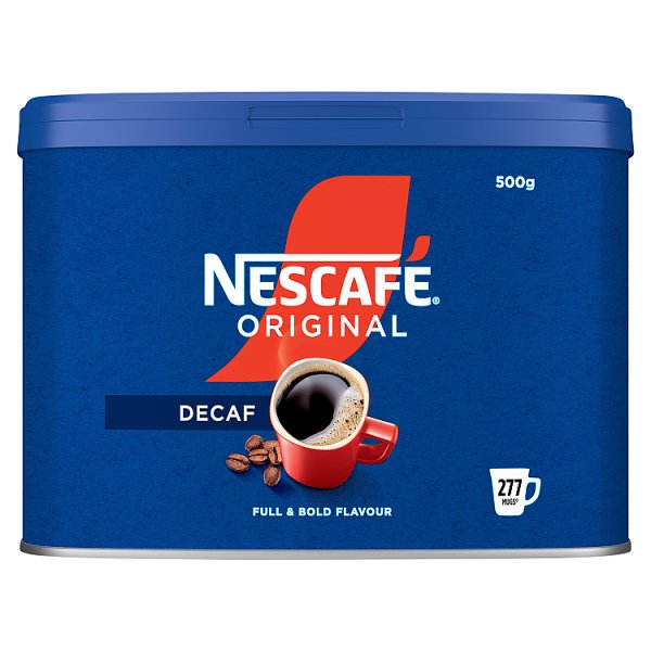 NESCAFE Original Decaf Instant Coffee 500g Tin (6 x 500g)