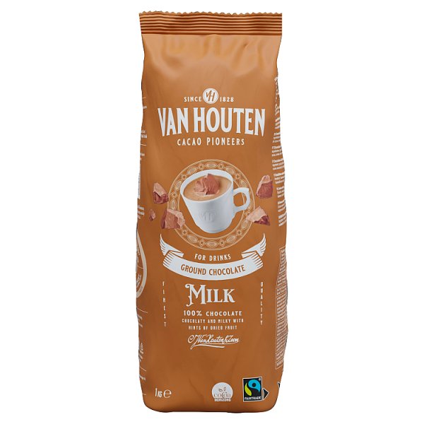 Van Houten Milk Ground Chocolate 1kg (1 x 1kg)