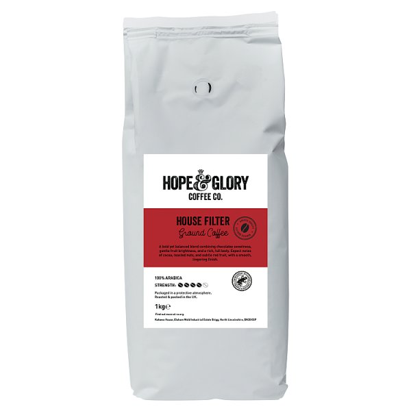 Hope & Glory Coffee Co. House Filter Ground Coffee 1kg (6 x 1KG)