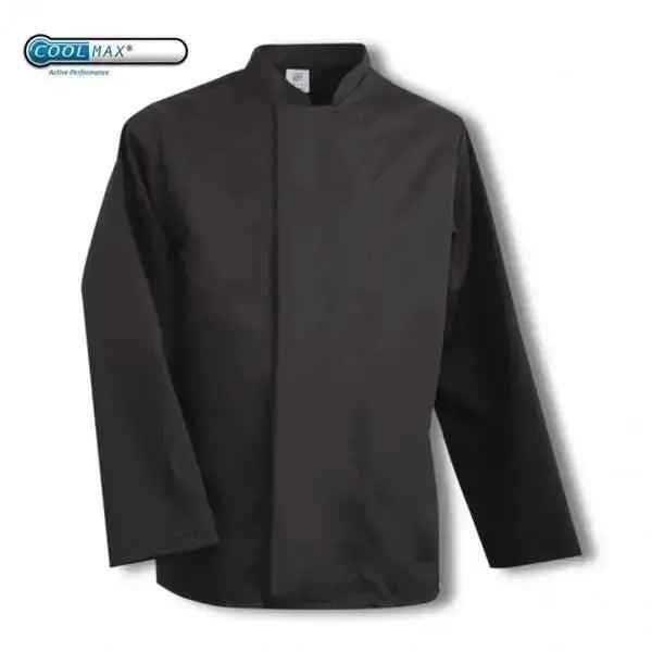 Coolmax Chefs Jacket Long Sleeve Black - White Coolmax Chefs Jacket Long Sleeve Black - White