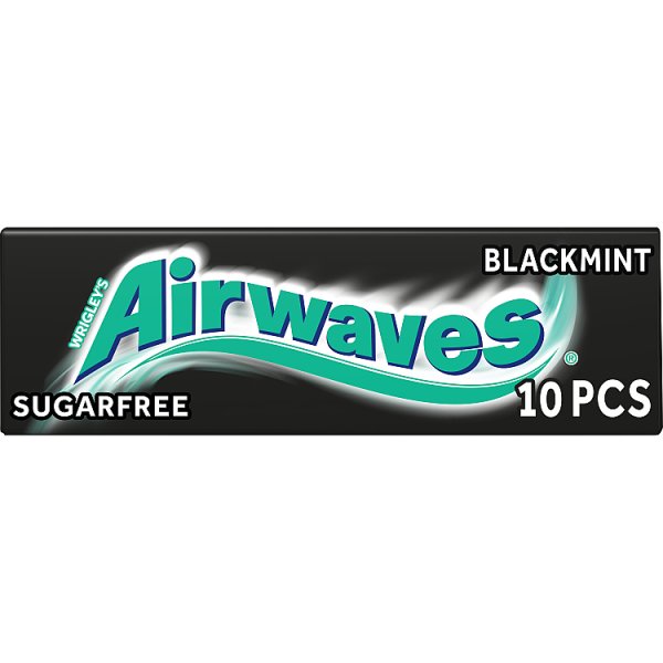 Airwaves Chewing Gum Black Mint x10 Pieces (30 x 10pk)