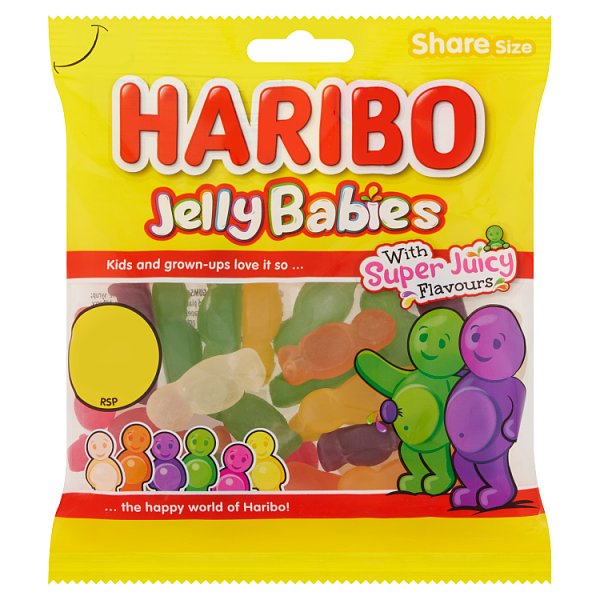 HARIBO Jelly Babies Sweets Sharing Bag 140g (12 x 140g)