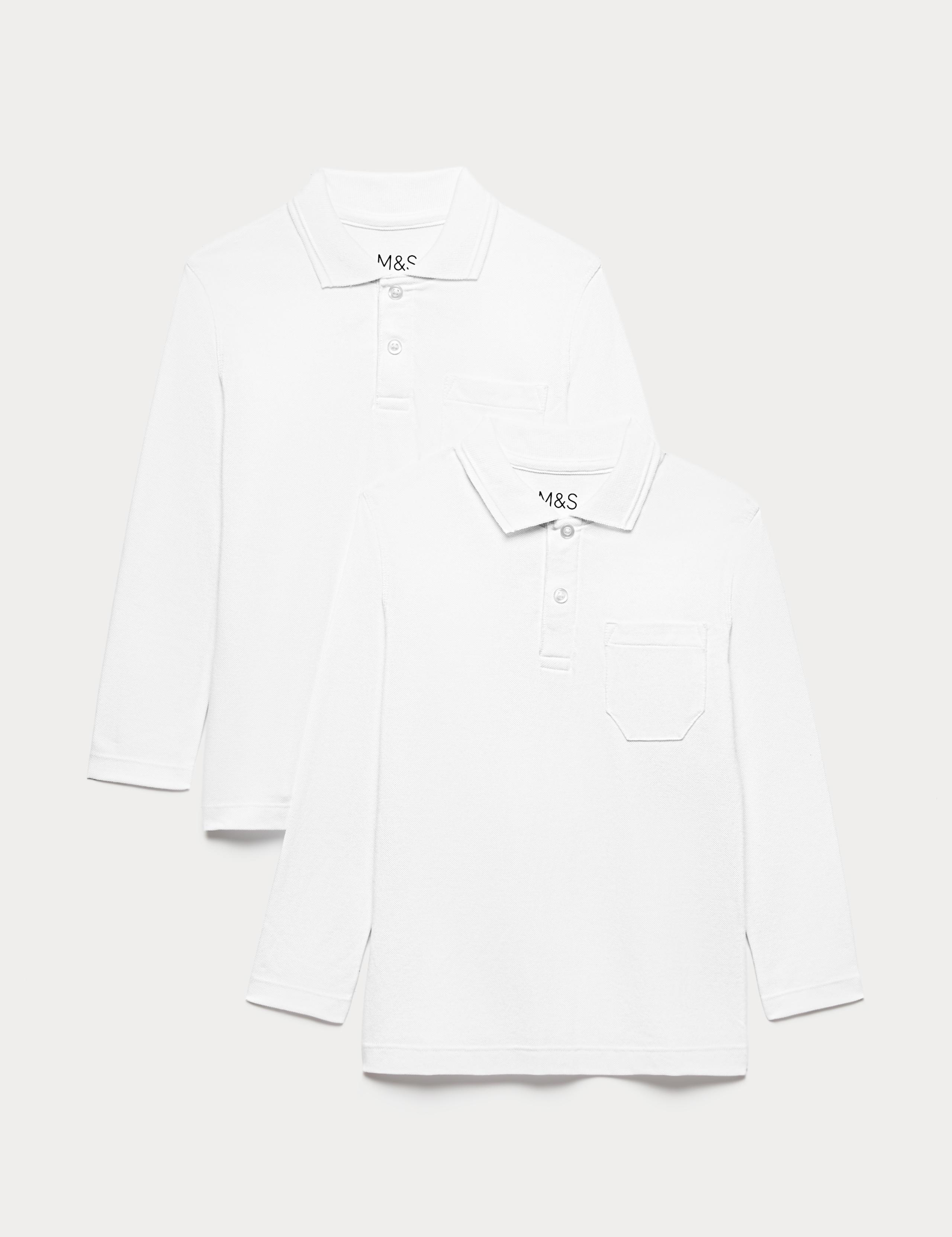 Pure Cotton Easy Dressing StayNew™ Polo Shirts (3-18 Yrs)