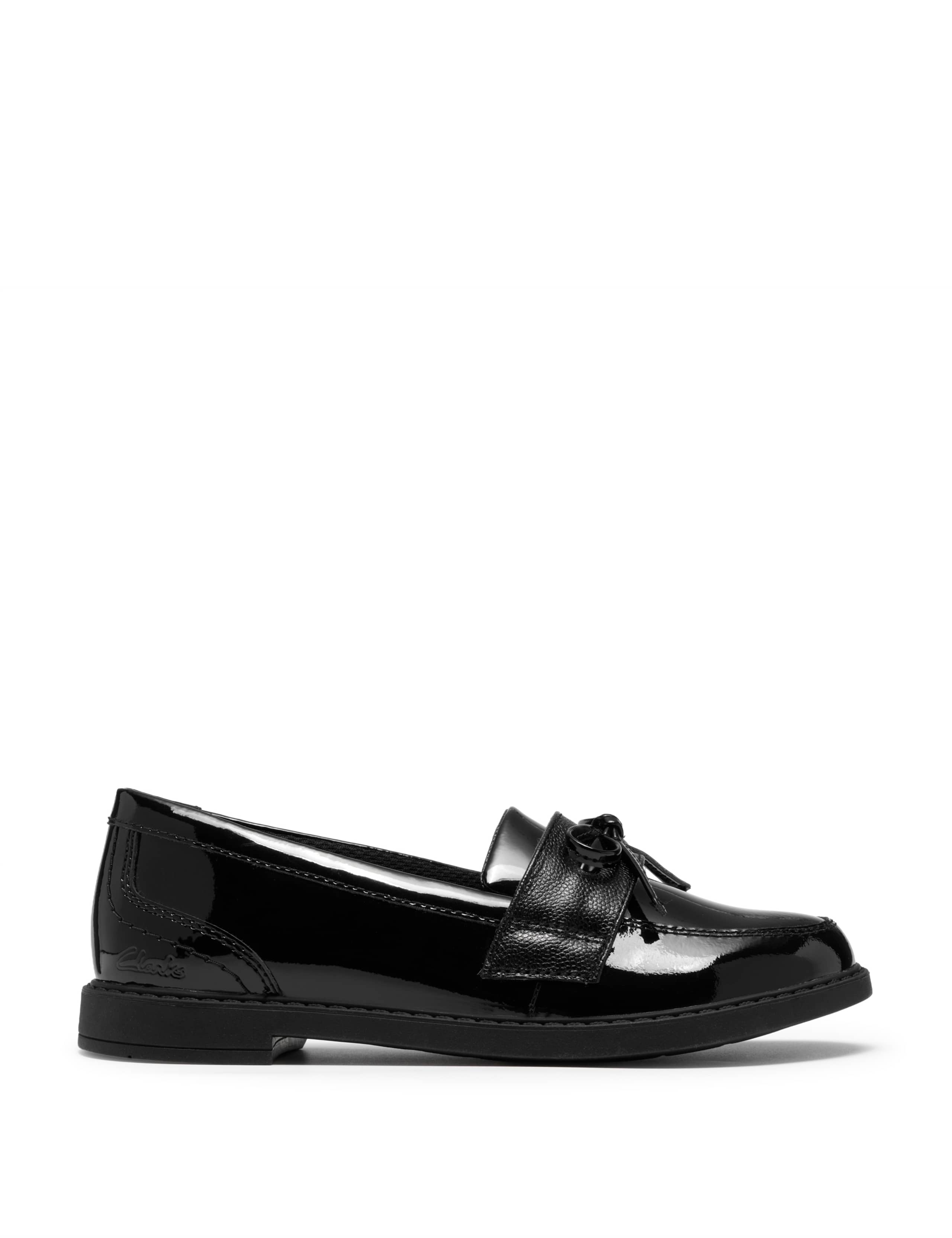 Patent Leather Bow Loafers 13 Small–2 Large